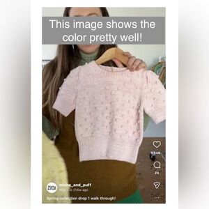 NWOT Misha & Puff Ellie Popcorn Pullover, cotton, english rose, 4-5y